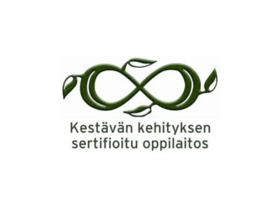 Kestävän kehityksen sertifioitu oppilaitos -logo