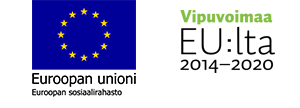 Euroopan unioni Euroopan sosiaalirahaston logo ja Vipuvoimaa EU:lta 2014-2020 logo.