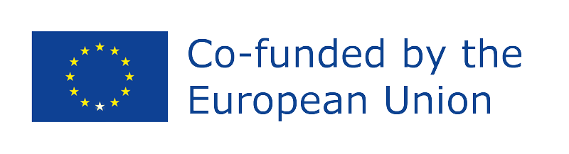 Co-funded by the European Union -logo, jossa EU-lippu vasemmalla ja oikealla teksti.