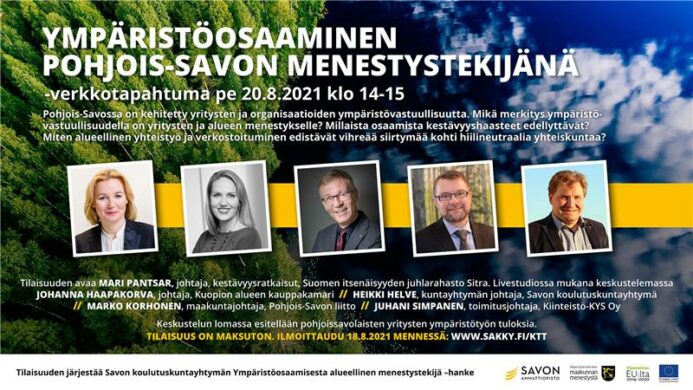 Ympäristöosaaminen Pohjois-Savon menestystekijänä