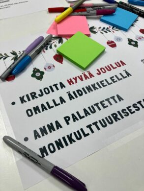 Monikulttuurisessa illassa nautimme seurasta ja tarjoiluista