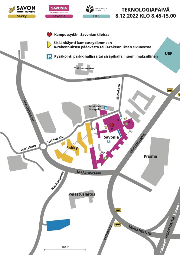 Savilahden aluekartta.