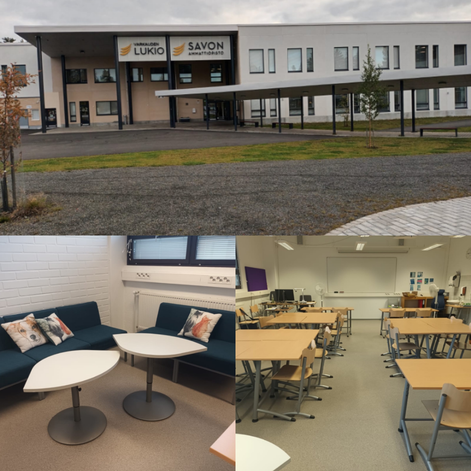 Kuvassa Varkauden kampus ja TUVAn opetustiloja