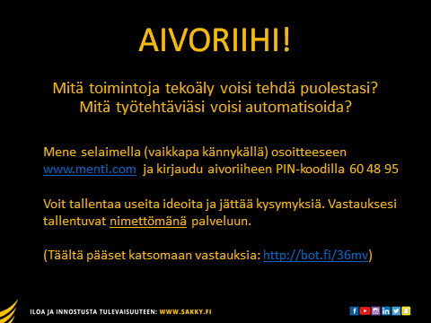 Tekoälyä ammattiopiston arkeen