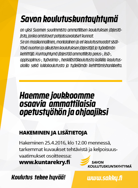 Työpaikkoja avoinna