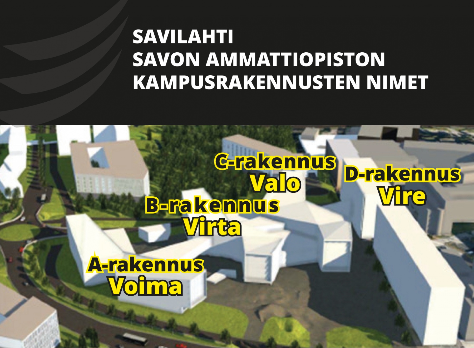 Sakkyn Savilahden kampusrakennusten nimet julkaistiin!