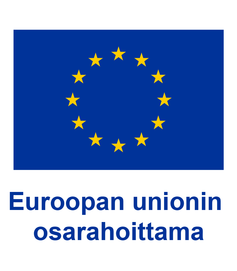 Euroopan unionin osarahoittama -logo, jossa EU:n lippu.