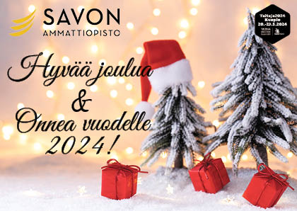 Hyvää joulua ja onnea tulevalle vuodelle!